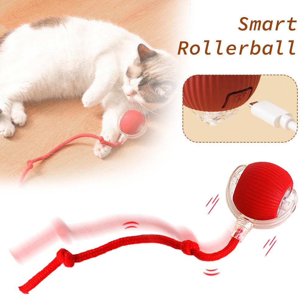 Interactive Cat Toy Ball Super Drive Cat Rolling Balls With Bird Chirping Motion Activated Sensor Pet Kitten Teaser Game Toys