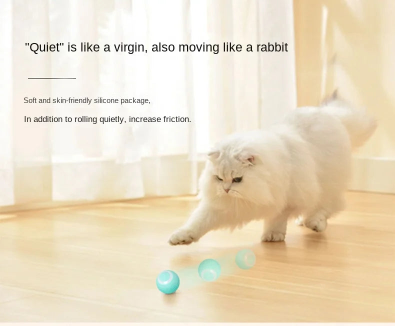 Cat Toy Indoor Automatic Rolling Magic Ball,Cat Interactive Ball Smart Cat Toys Electronic Interactive , Cat Game Accessories