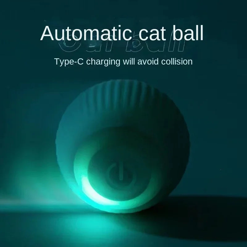 Automatic Moving Cat Toy Interactive Ball Rechargeable Rolling Electric Ball Home Pet Accessories Toys for Cats Products Garden