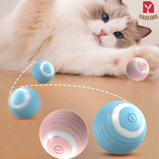 Interactive Cat Toy Ball 360° Automatic Rotating Rolling Ball Accessories for Cats Toys With USB Charging Function Pet Things