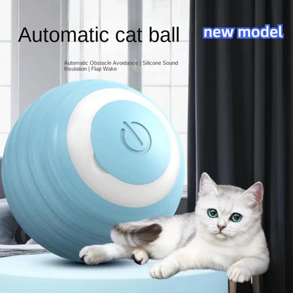 Automatic Moving Cat Toy Interactive Ball Rechargeable Rolling Electric Ball Home Pet Accessories Toys for Cats Products Garden