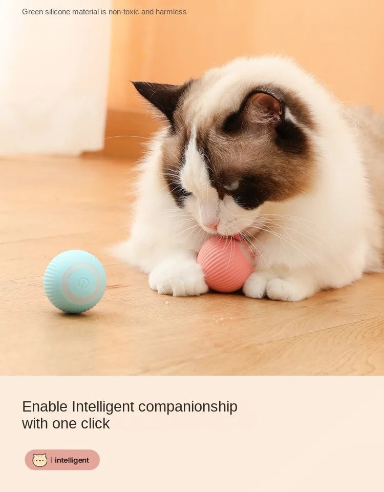 Cat Toy Indoor Automatic Rolling Magic Ball,Cat Interactive Ball Smart Cat Toys Electronic Interactive , Cat Game Accessories