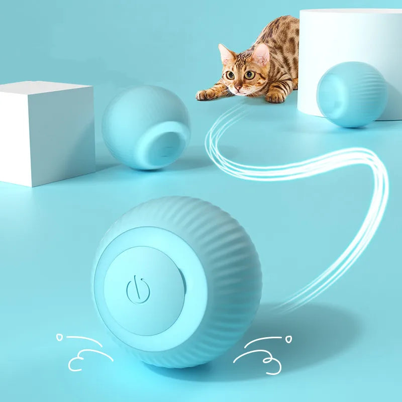 Interactive Cat Toy Ball 360° Automatic Rotating Rolling Ball Accessories for Cats Toys With USB Charging Function Pet Things