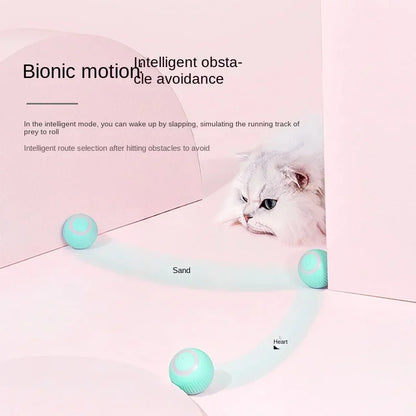 Cat Toy Indoor Automatic Rolling Magic Ball,Cat Interactive Ball Smart Cat Toys Electronic Interactive , Cat Game Accessories