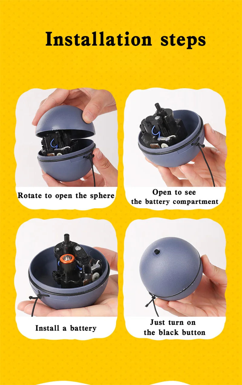 Kimpets Cat Toys Mouse Teaser Ball Fun Moving Toy For Pet Cat Dog Electric Teaser Ball Automatic Intelligent Rolling Ball