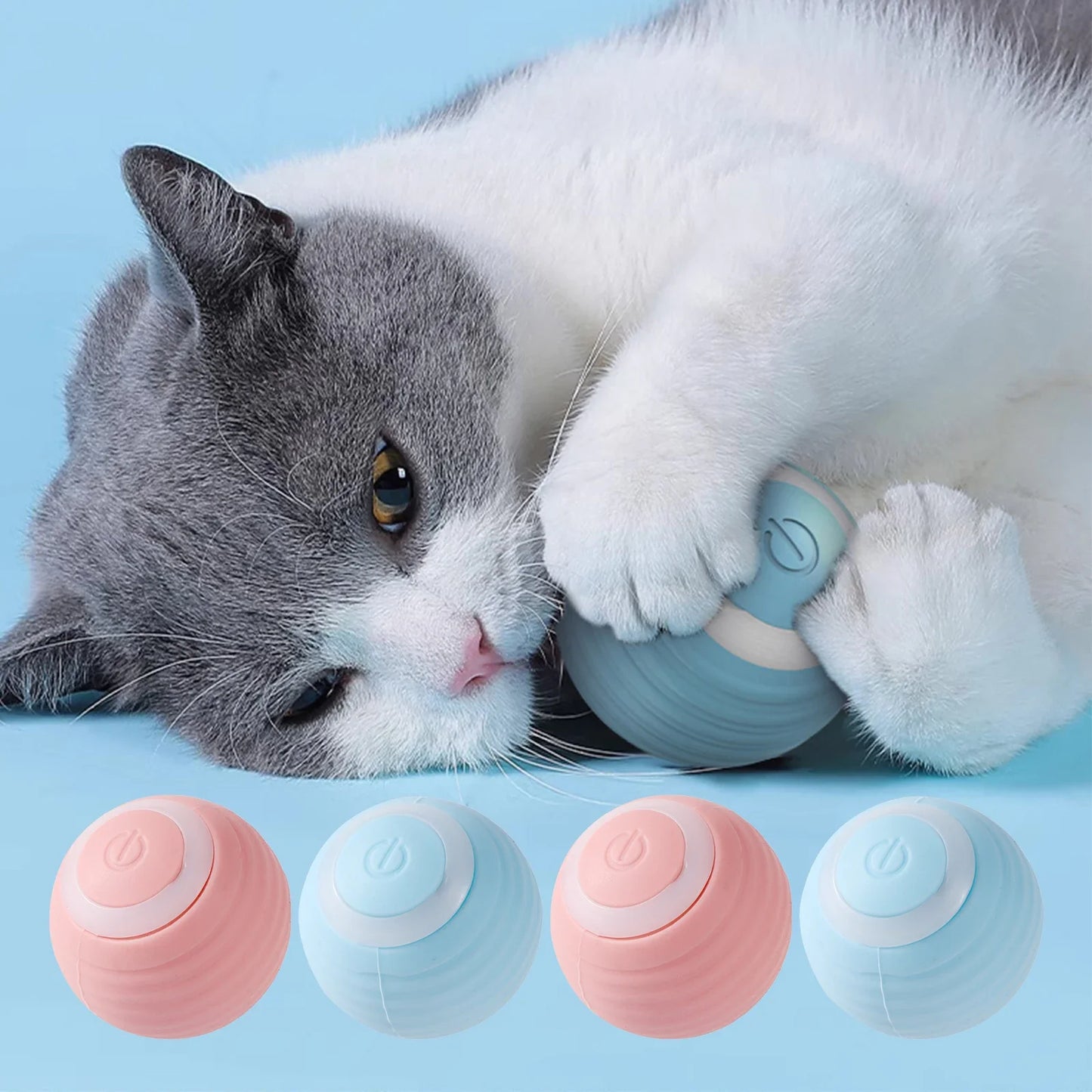 Automatic Moving Cats Toy Interactive Ball Rechargeable Rolling Electric Ball Home Pet  Accessories Things for  Supplies