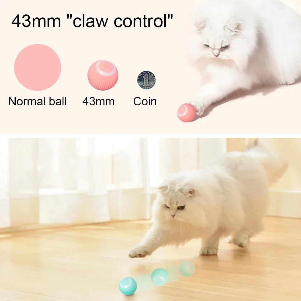 Interactive Cat Toy Ball 360° Automatic Rotating Rolling Ball Accessories for Cats Toys With USB Charging Function Pet Things