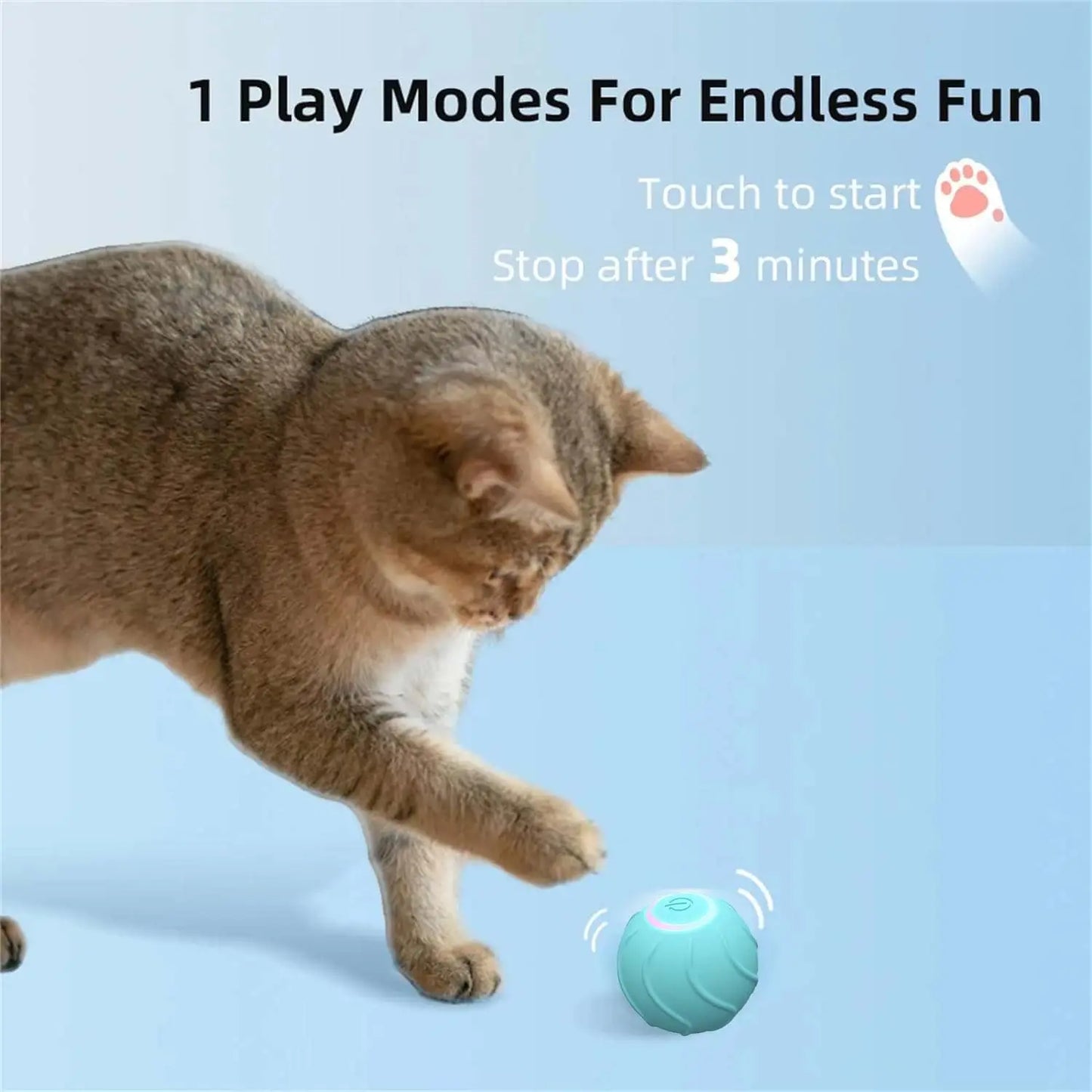 Smart Jumping Ball Interactive Cat Toy Powerball 2.0 Cat Toy Smart Cat Ball to Relieve Boredom and Anti-bite Pet Toy