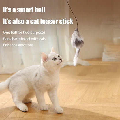 Kimpets Cat Toys Mouse Teaser Ball Fun Moving Toy For Pet Cat Dog Electric Teaser Ball Automatic Intelligent Rolling Ball